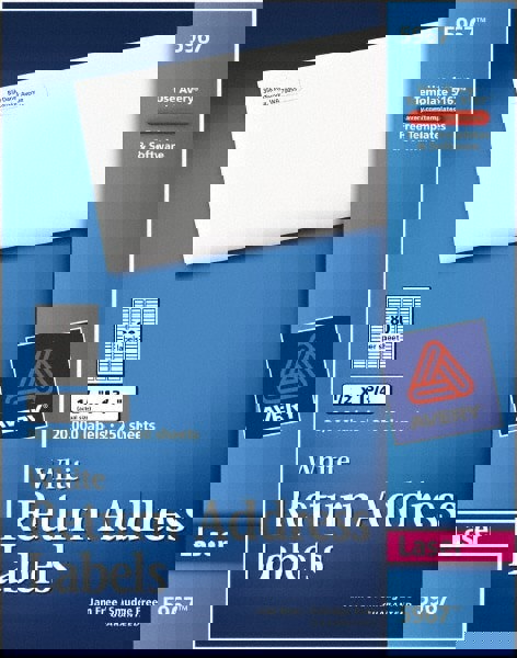 White Address Labels W/ Sure Feed Technology For Laser Printers, Laser Printers, 0.5 X 1.75, White, 80/sheet, 250 Sheets/box